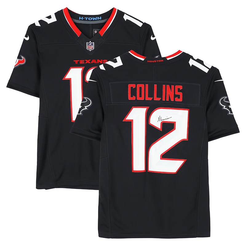 Nico Collins Houston Texans Autographed Navy Nike Vapor F.U.S.E. Limited Jersey