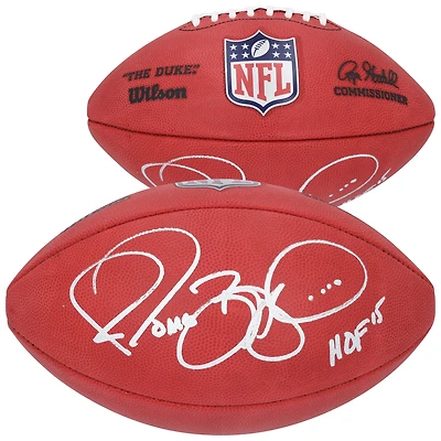Jerome Bettis Pittsburgh Steelers Autographed Wilson Duke Full Color Football with "HOF 15" Inscription