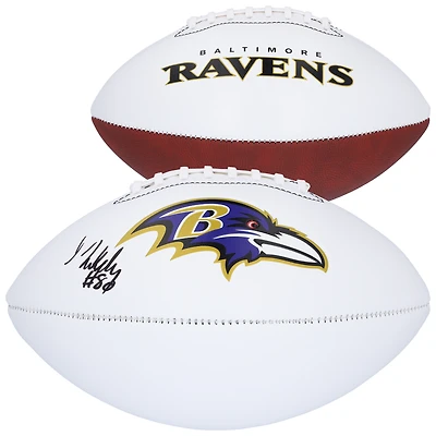 Isaiah Likely Baltimore Ravens Autographed Franklin White Panel Football