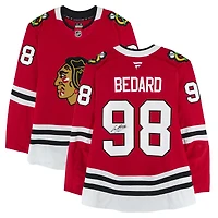 Connor Bedard Chicago Blackhawks Autographed Red Fanatics Authentic Pro Jersey