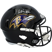 Isaiah Likely Baltimore Ravens Autographed Riddell Speed Replica Helmet