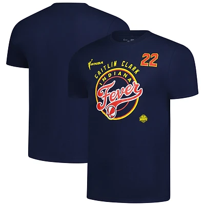 Unisex Stitches Caitlin Clark Navy Indiana Fever Dynasty Apparel Player Name & Number Logo T-Shirt
