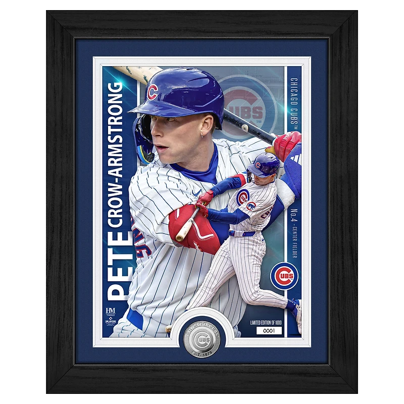 Highland Mint Pete Crow-Armstrong Chicago Cubs 13" x 16" Artist Proof Silver Coin Photomint