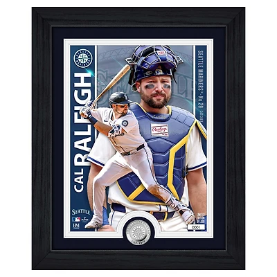 Highland Mint Cal Raleigh Seattle Mariners 13" x 16" Artist Proof Silver Coin Photomint