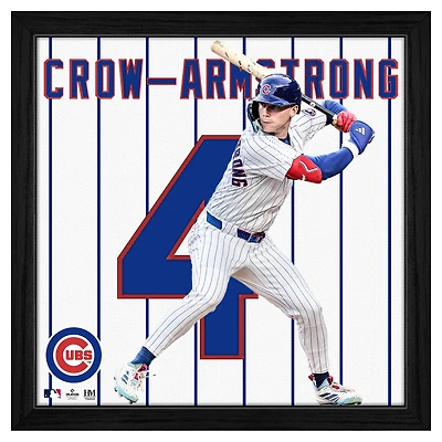 Highland Mint Pete Crow-Armstrong Chicago Cubs 13'' x 13'' Impact Jersey Framed Photo
