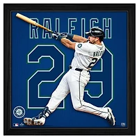 Highland Mint Cal Raleigh Seattle Mariners 13'' x 13'' Impact Jersey Framed Photo