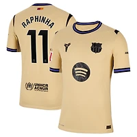 Men's Nike Raphinha Gold Barcelona 2025/26 Away Match Authentic Jersey