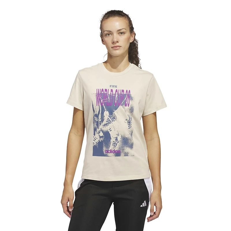 Women's adidas Beige 2026 FIFA World Cup Concert Series Game Day T-Shirt