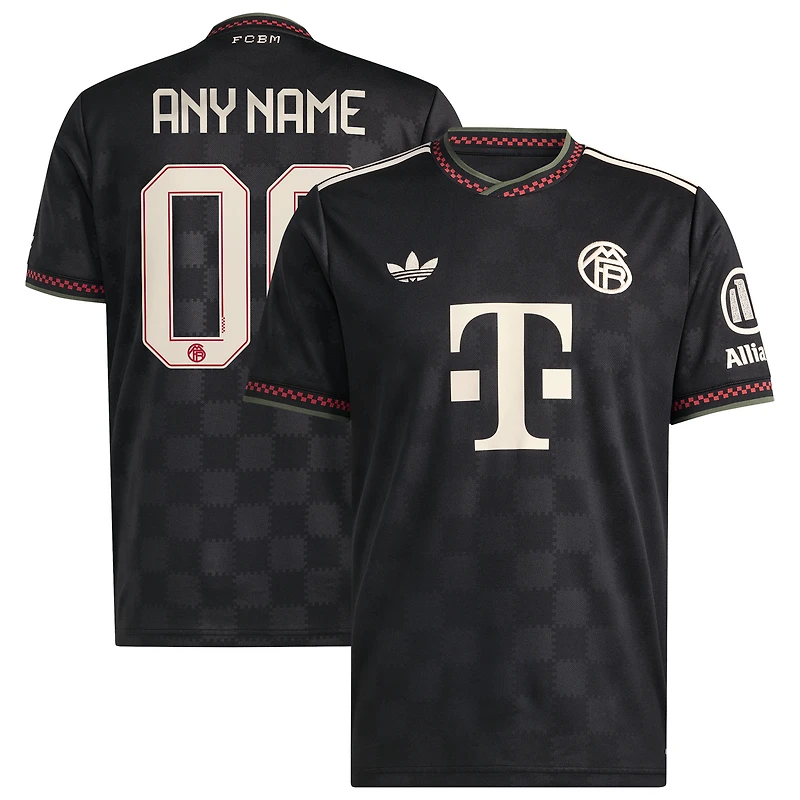 Men's adidas Black Bayern Munich 2025/26 Third Replica Custom Jersey