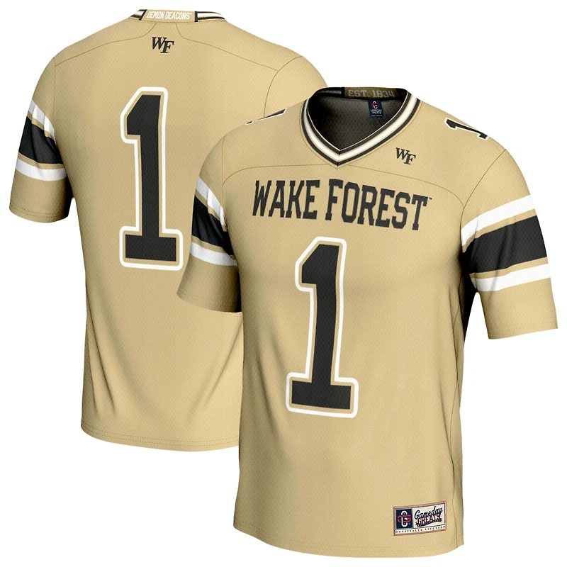 Unisex GameDay Greats #1 Gold Wake Forest Demon Deacons Lightweight Football Fashion Jersey