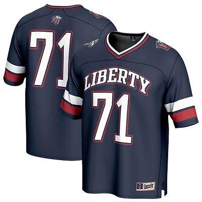 Unisex GameDay Greats #71 Navy Liberty Flames Lightweight Football Fashion Jersey