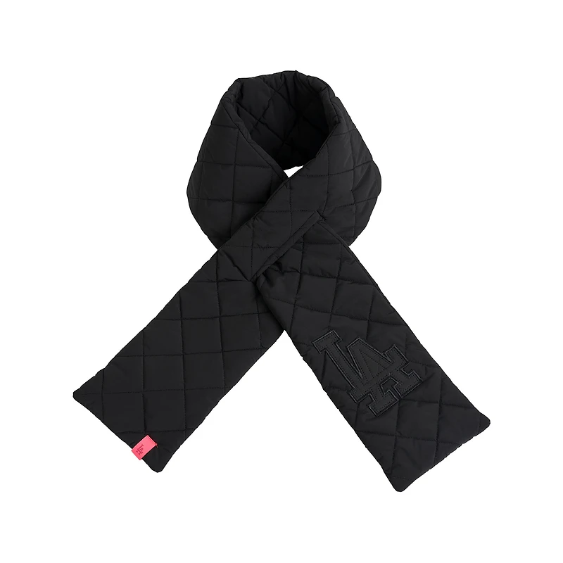 Women's Lusso  Black Los Angeles Dodgers Ridley Puffer Scarf