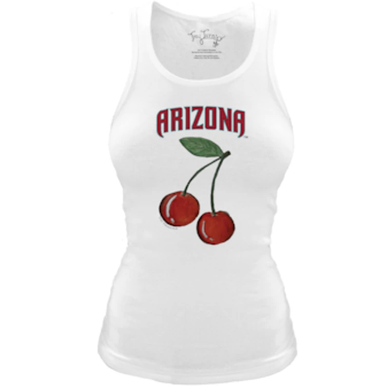 Women's Tiny Turnip White Arizona Diamondbacks Fitted Cherries Tri-Blend Tank Top