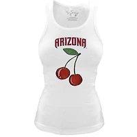 Women's Tiny Turnip White Arizona Diamondbacks Fitted Cherries Tri-Blend Tank Top