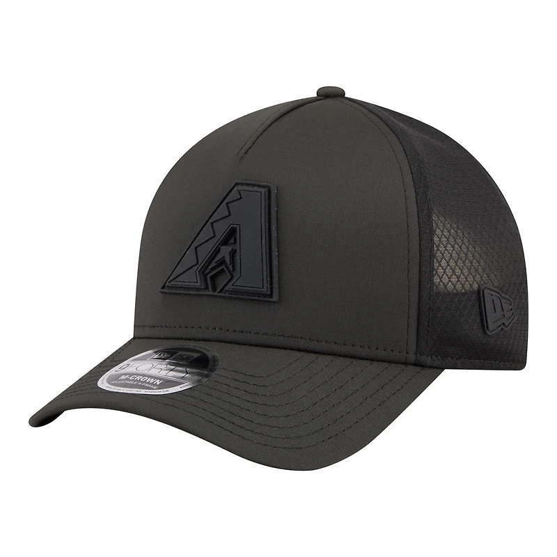 Men's New Era  Black Arizona Diamondbacks Badged M-Crown A-Frame 9FORTY Trucker Adjustable Hat