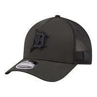 Men's New Era  Black Detroit Tigers Badged M-Crown 9FORTY Trucker Adjustable Hat