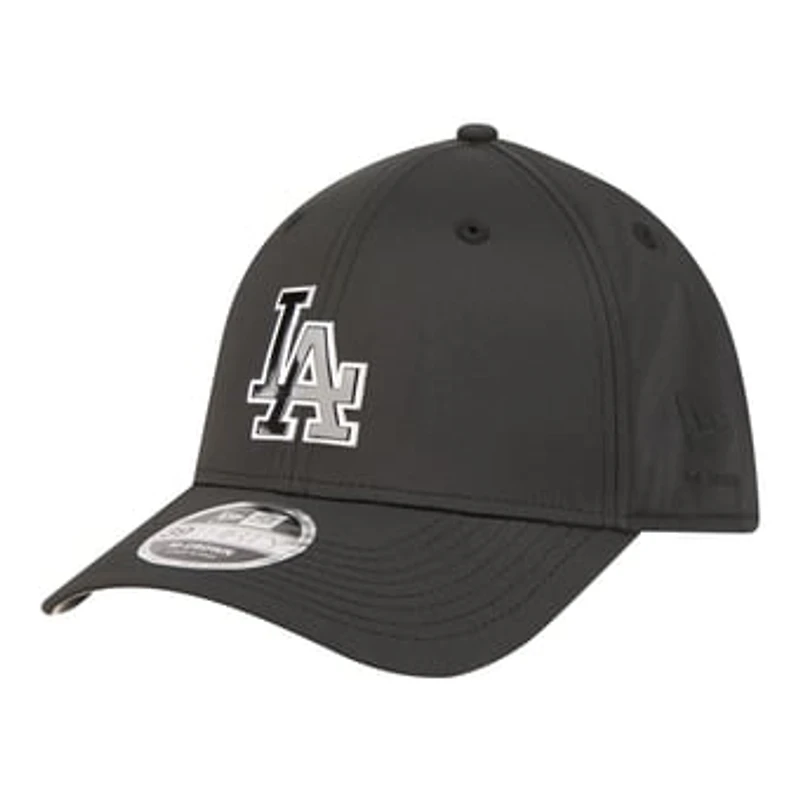 Men's New Era  Black Los Angeles Dodgers Metallic 39THIRTY M-Crown Flex Hat