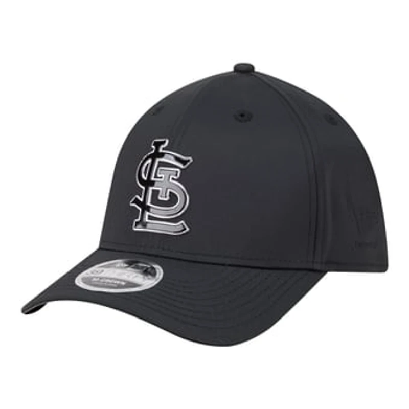 Men's New Era Black St. Louis Cardinals Metallic 39THIRTY M-Crown Flex Hat