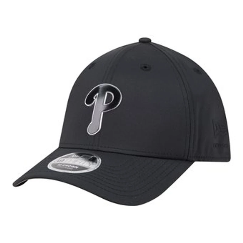 Men's New Era Black Philadelphia Phillies Metallic 39THIRTY M-Crown Flex Hat