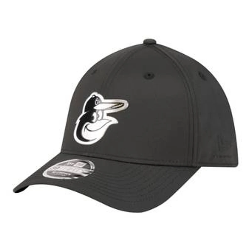 Men's New Era Black Baltimore Orioles Metallic 39THIRTY M-Crown Flex Hat