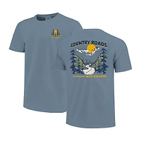Unisex Image One  Blue West Virginia Mountaineers Hyper Local Mountain Road T-Shirt