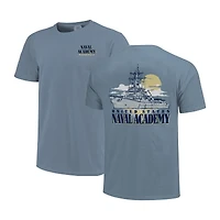 Unisex Image One  Blue Navy Midshipmen Hyper Local Naval Ship Sunset T-Shirt