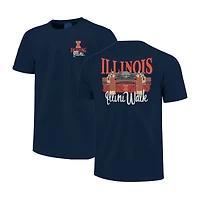 Unisex Image One  Navy Illinois Fighting Illini Hyper Local Stadium Gates T-Shirt