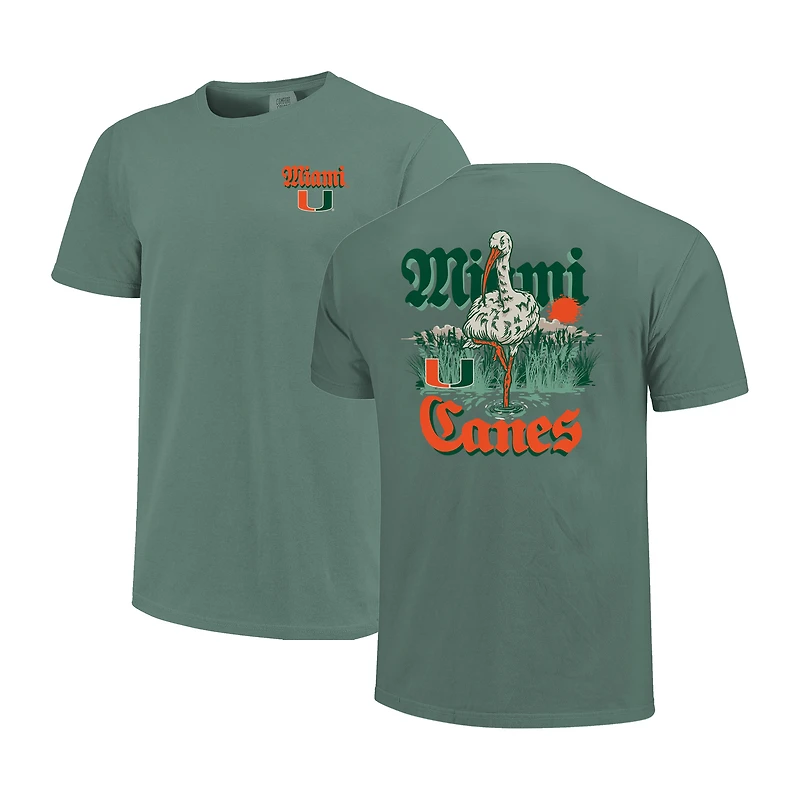 Unisex Image One  Green Miami Hurricanes Hyper Local Mascot Swamp T-Shirt