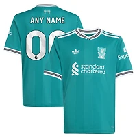 Youth adidas  Green Liverpool 2025/26 Third Replica Custom Jersey