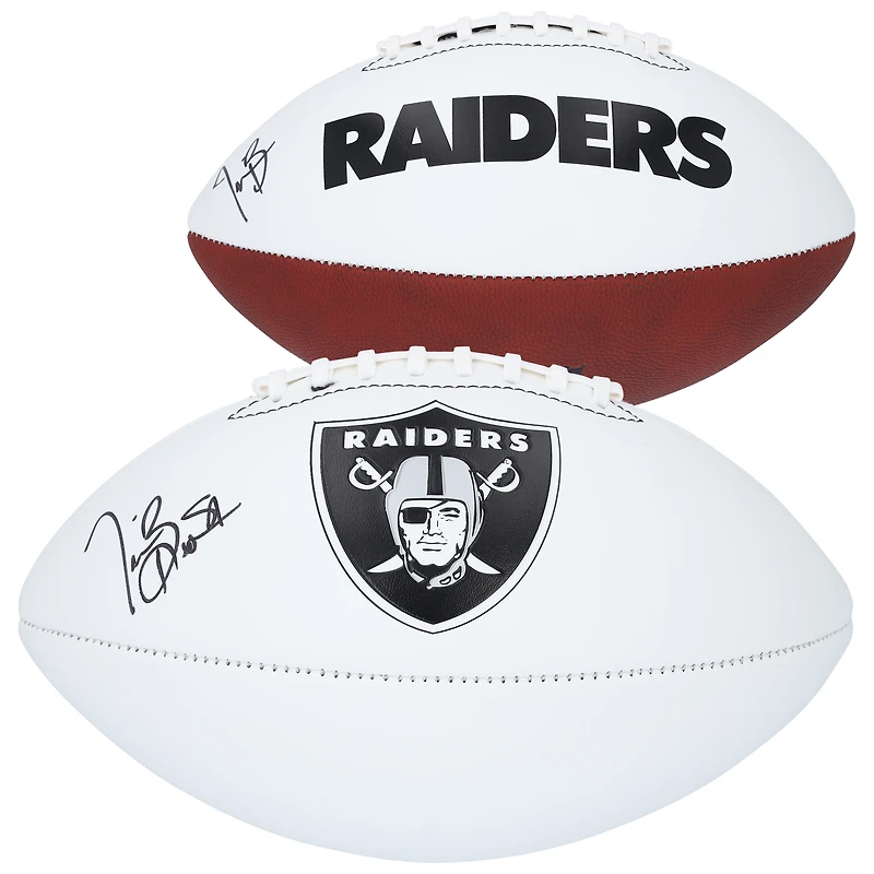 Tim Brown Oakland Raiders Autographed Franklin White Panel Football