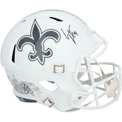 Cameron Jordan New Orleans Saints Autographed Riddell 2024 Salute To Service Speed Replica Helmet