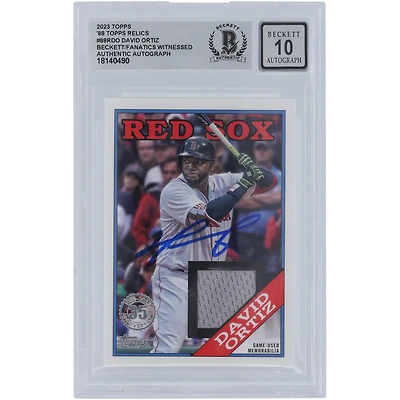 David Ortiz Boston Red Sox Autographed 2023 Topps '88 Topps Jersey Relic #88R-DO Beckett Fanatics Witnessed Authenticated 10 Card