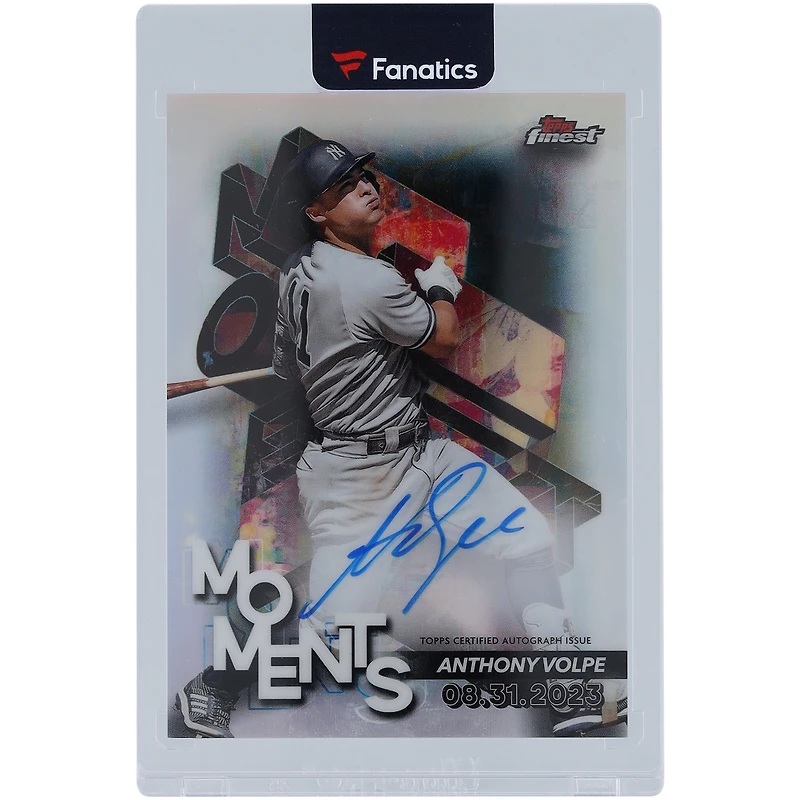 Anthony Volpe New York Yankees Autographed 2024 Topps Finest Moments #FMA-AV Card