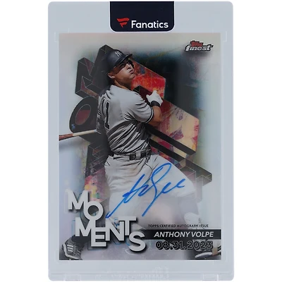 Anthony Volpe New York Yankees Autographed 2024 Topps Finest Moments #FMA-AV Card