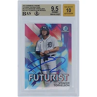 Spencer Torkelson Detroit Tigers Autographed 2021 Bowman Chrome Futurist Refractors #FUT-ST Beckett Fanatics Witnessed Authenticated 9.5/10 Card