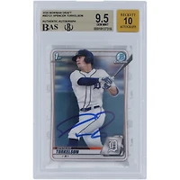 Spencer Torkelson Detroit Tigers Autographed 2020 Bowman Chrome Draft #BD-121 Beckett Fanatics Witnessed Authenticated /10 Card