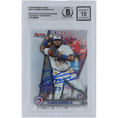 Vladimir Guerrero Jr. Toronto Blue Jays Autographed 2016 Bowman Best #26 Beckett Fanatics Witnessed Authenticated 10 Rookie Card