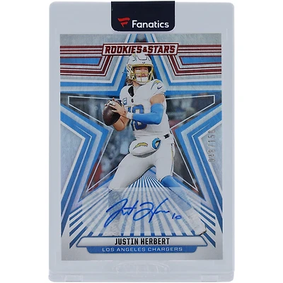 Justin Herbert Los Angeles Chargers Autographed 2024 Panini Rookies & Stars #53 #48/150 Card