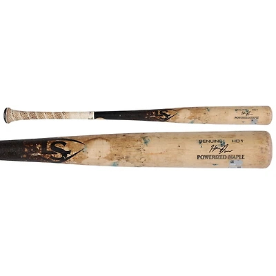 Henry Davis Pittsburgh Pirates Game-Used Tan/Black Louisville Slugger Broken Bat vs. Chicago Cubs on June 14, 2025