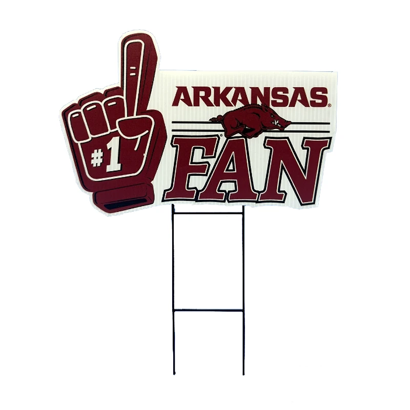 Pegasus Arkansas Razorbacks 11" x 23" #1 Fan Yard Sign