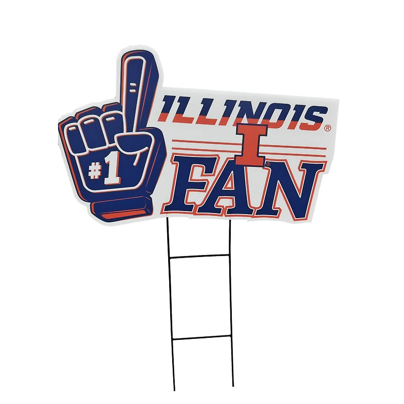 Pegasus Illinois Fighting Illini 11" x 23" #1 Fan Yard Sign