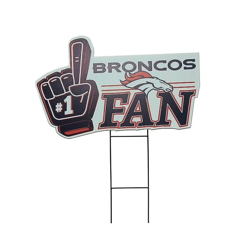 Pegasus Denver Broncos 11" x 23" #1 Fan Yard Sign