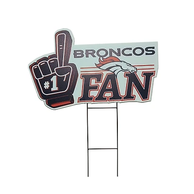 Pegasus Denver Broncos 11" x 23" #1 Fan Yard Sign
