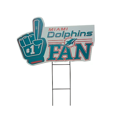 Pegasus Miami Dolphins 11" x 23" #1 Fan Yard Sign