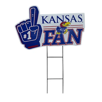 Pegasus Kansas Jayhawks 11" x 23" #1 Fan Yard Sign