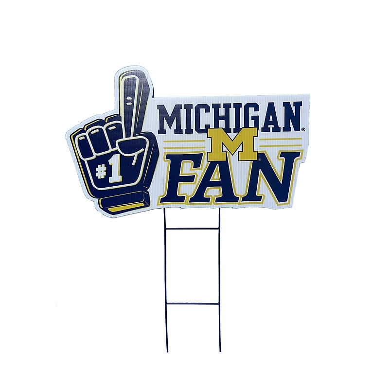 Pegasus Michigan Wolverines 11" x 23" #1 Fan Yard Sign