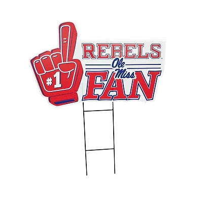 Pegasus Ole Miss Rebels 11" x 23" #1 Fan Yard Sign