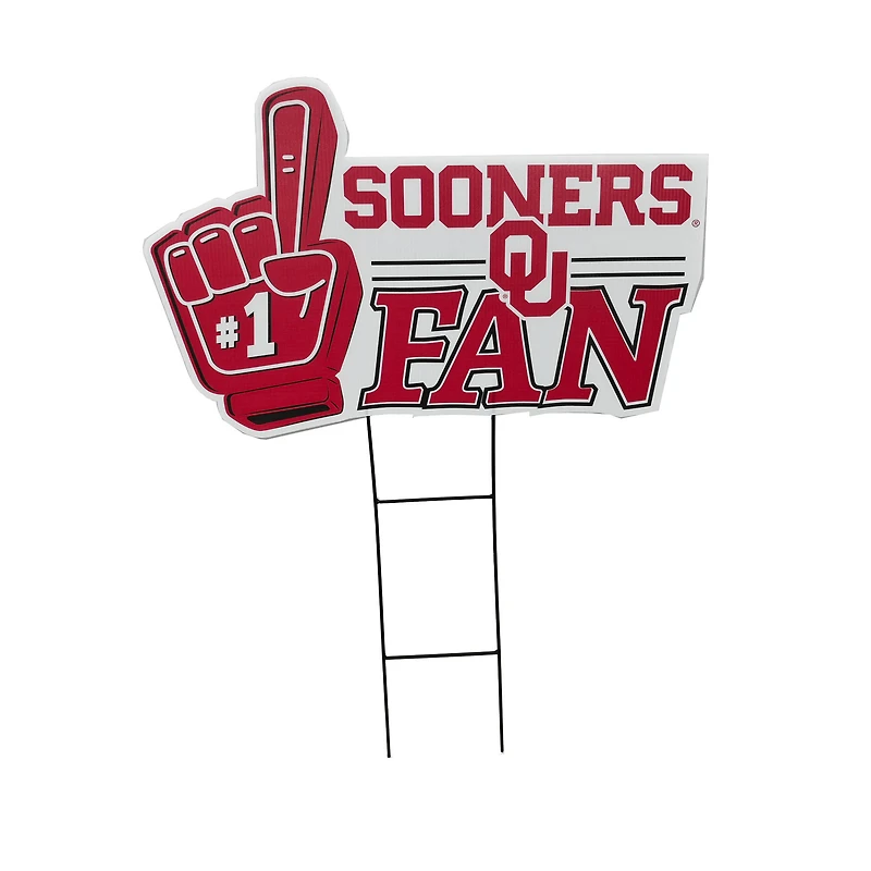 Pegasus Oklahoma Sooners 11" x 23" #1 Fan Yard Sign