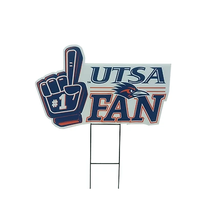 Pegasus UTSA Roadrunners 11" x 23" #1 Fan Yard Sign