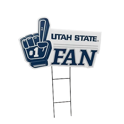 Pegasus Utah State Aggies 11" x 23" #1 Fan Yard Sign